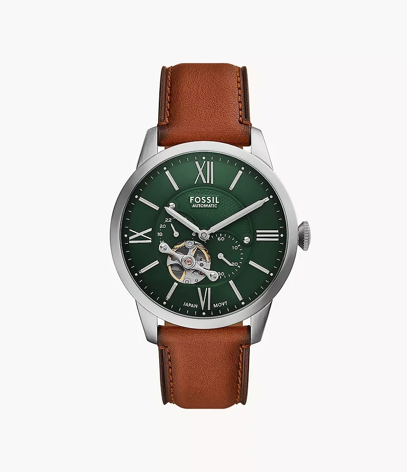 Townsman Automatic Brown Leather Watch