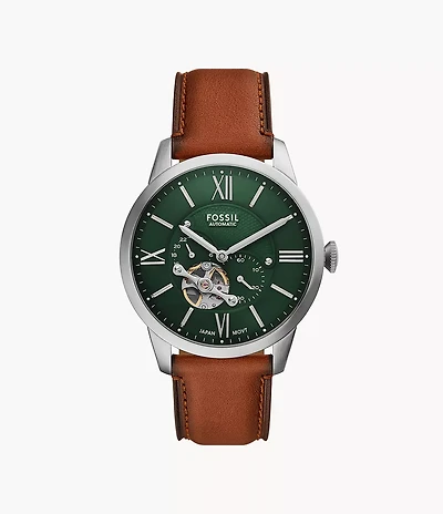 Townsman Automatic Brown Leather Watch