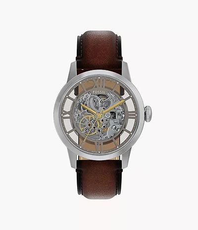 Townsman Automatic Brown Leather Watch