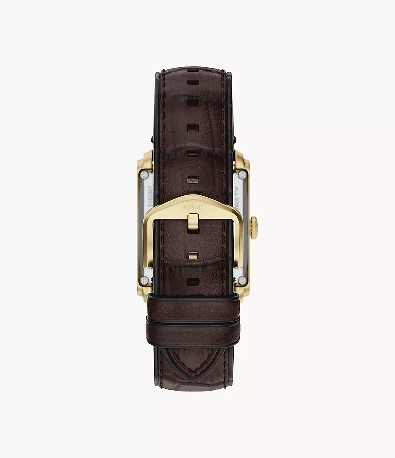 Carraway Automatic Brown Croco Leather Watch