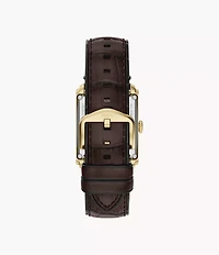 Carraway Automatic Brown Croco Leather Watch