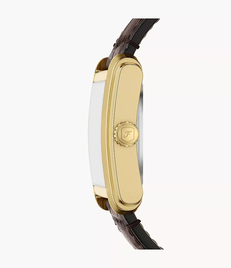 Carraway Automatic Brown Croco Leather Watch