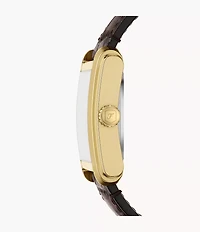Carraway Automatic Brown Croco Leather Watch
