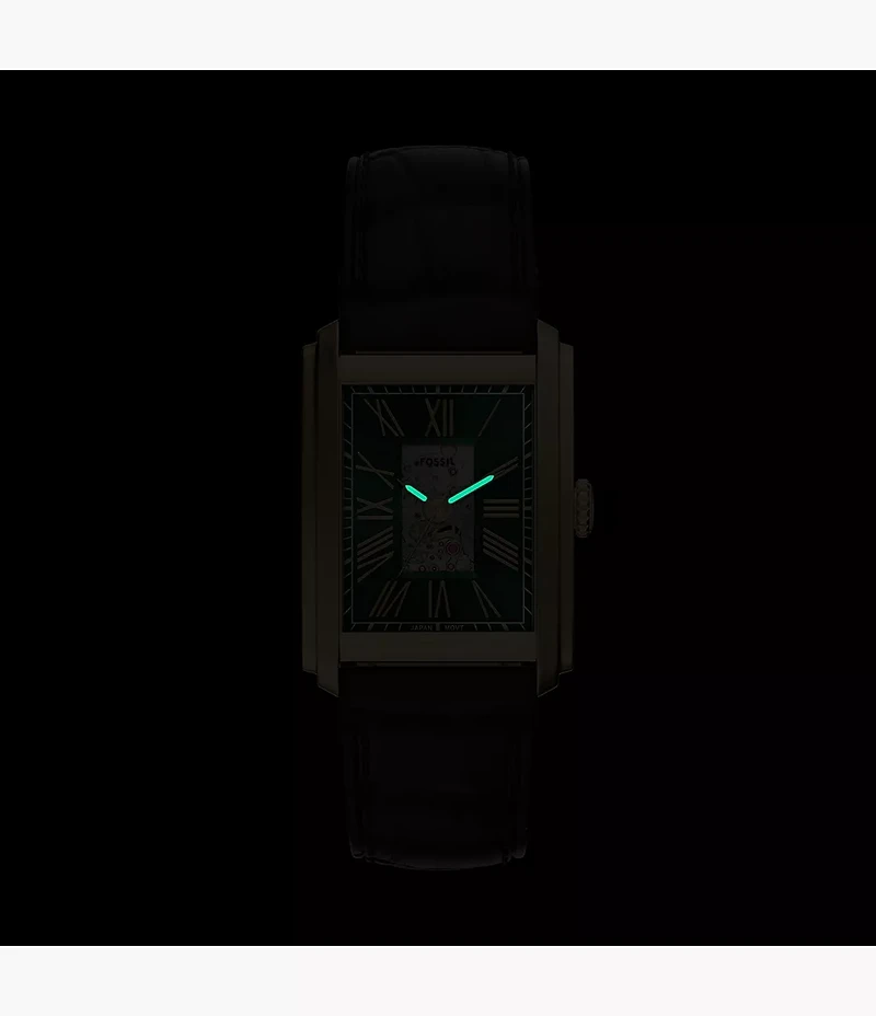 Carraway Automatic Brown Croco Leather Watch