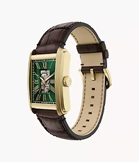 Carraway Automatic Brown Croco Leather Watch