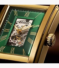 Carraway Automatic Brown Croco Leather Watch