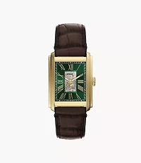 Carraway Automatic Brown Croco Leather Watch