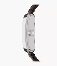 Carraway Automatic Brown Croco Leather Watch