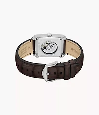 Carraway Automatic Brown Croco Leather Watch