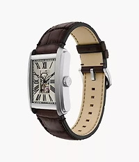 Carraway Automatic Brown Croco Leather Watch