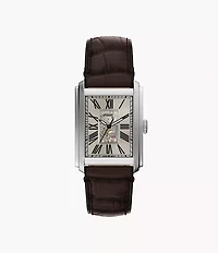 Carraway Automatic Brown Croco Leather Watch