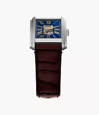 Carraway Automatic Brown Croco Leather Watch