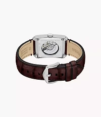 Carraway Automatic Brown Croco Leather Watch