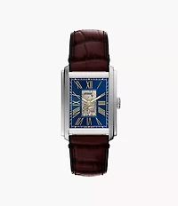 Carraway Automatic Brown Croco Leather Watch