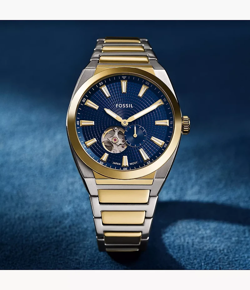 Everett Automatic Two-Tone Stainless Steel Watch