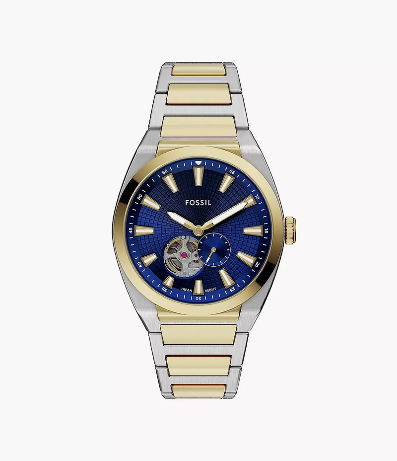Everett Automatic Two-Tone Stainless Steel Watch