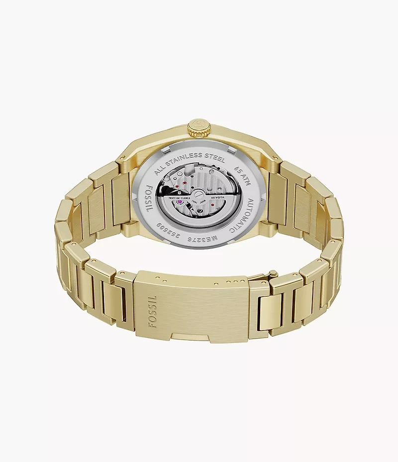 Everett Automatic Gold-Tone Stainless Steel Watch
