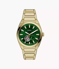 Everett Automatic Gold-Tone Stainless Steel Watch