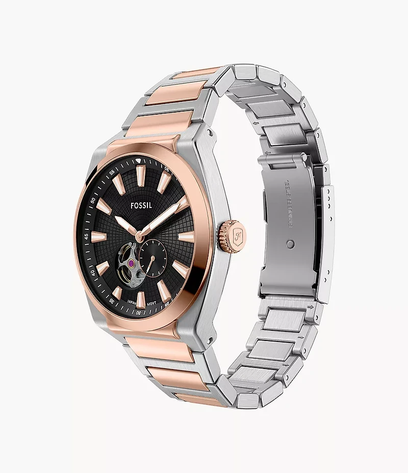 Everett Automatic Two-Tone Stainless Steel Watch