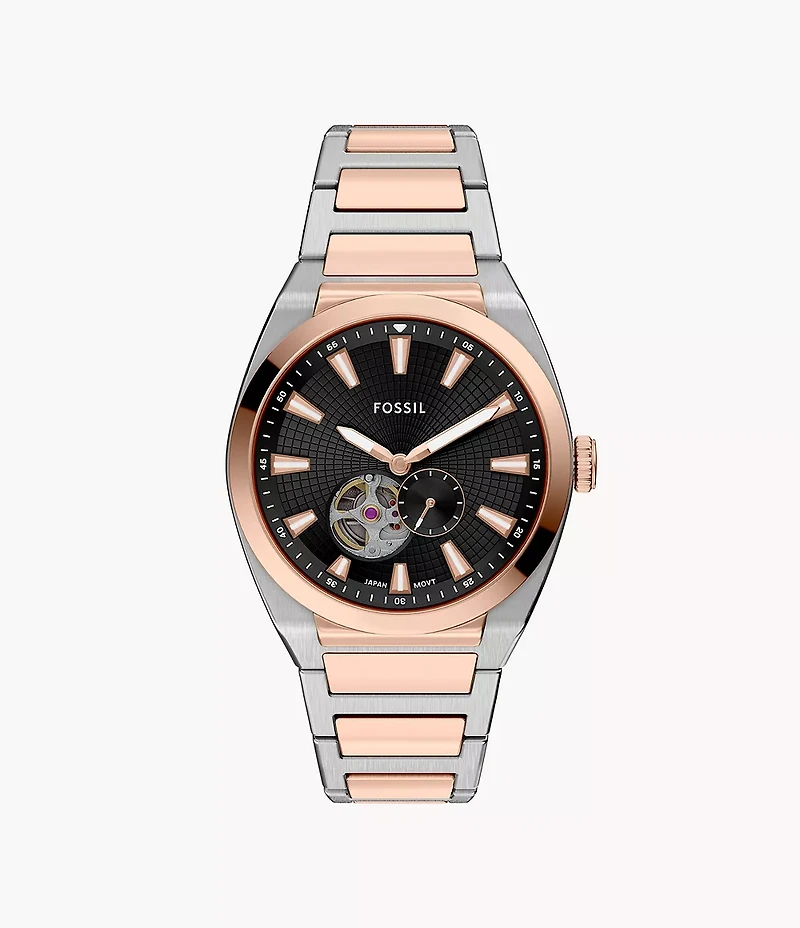 Everett Automatic Two-Tone Stainless Steel Watch