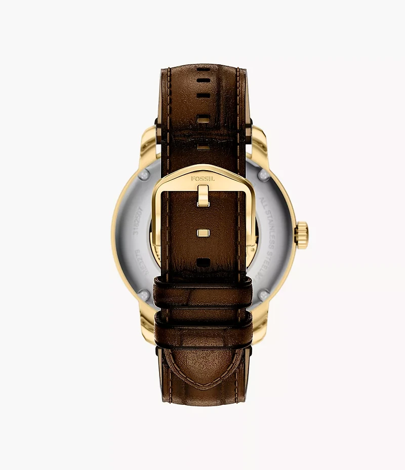 Fossil Heritage Automatic Brown Croco Leather Watch