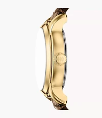 Fossil Heritage Automatic Brown Croco Leather Watch