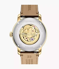 Fossil Heritage Automatic Brown Croco Leather Watch