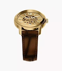 Fossil Heritage Automatic Brown Croco Leather Watch