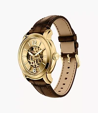 Fossil Heritage Automatic Brown Croco Leather Watch