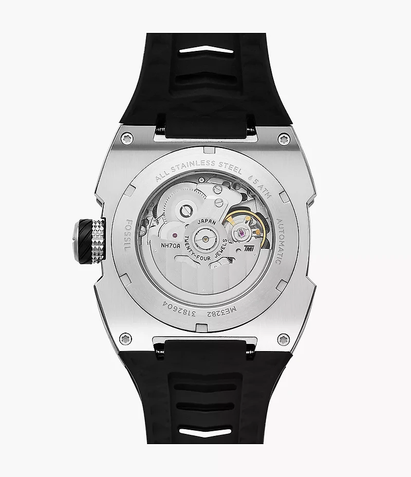 Machine X1 42mm Automatic Black Silicone Watch
