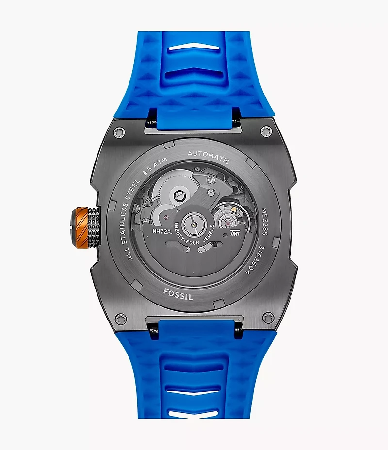 Machine X1 42mm Automatic Blue Silicone Watch