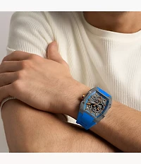 Machine X1 42mm Automatic Blue Silicone Watch