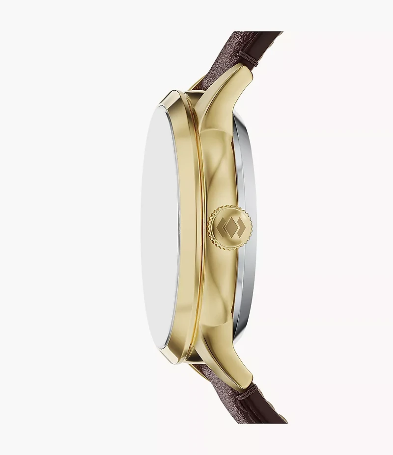 Townsman 44mm Automatic Brown Leather Watch