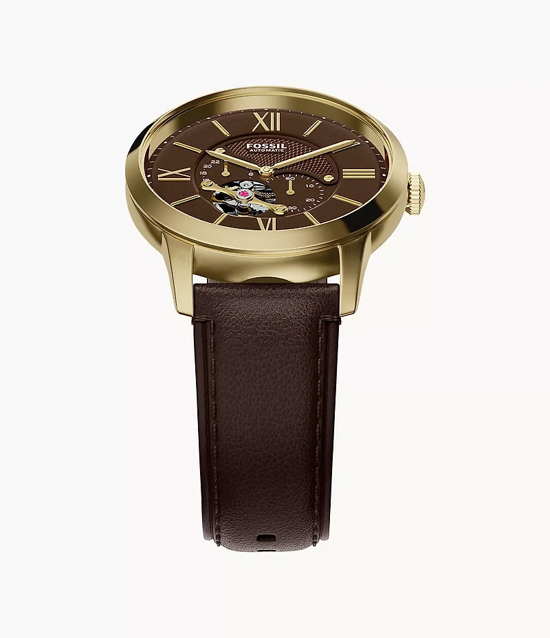 Townsman 44mm Automatic Brown Leather Watch