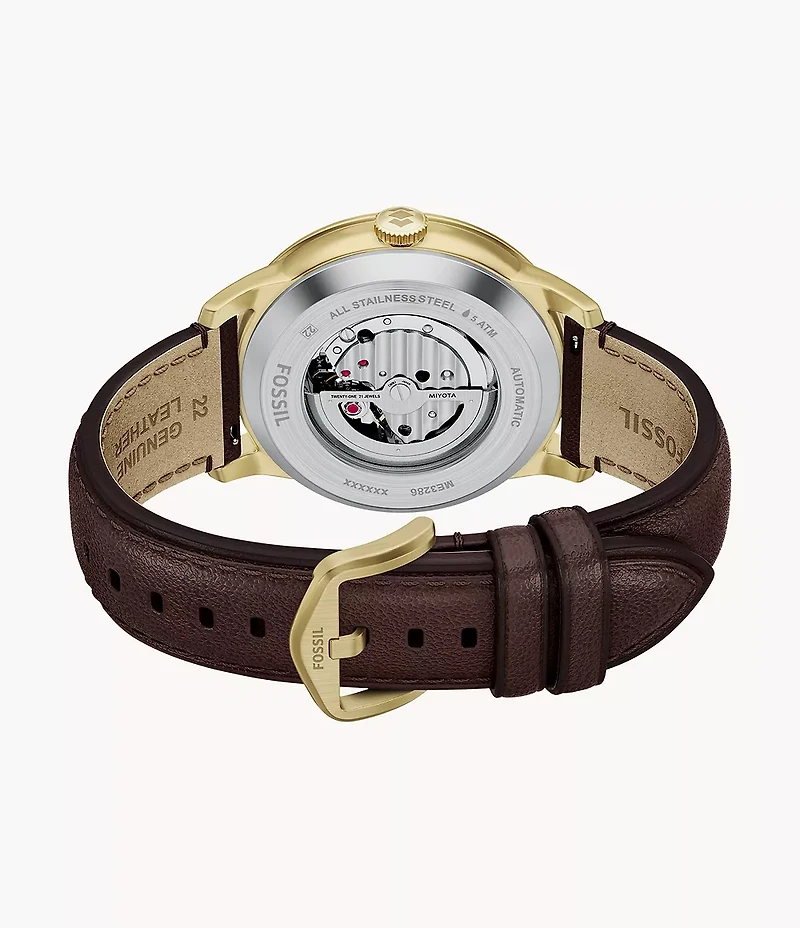 Townsman 44mm Automatic Brown Leather Watch