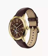 Townsman 44mm Automatic Brown Leather Watch