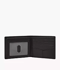 Derrick Leather RFID Bifold with Flip ID Wallet