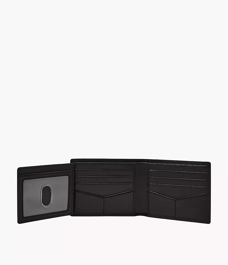 Derrick Leather RFID Bifold with Flip ID Wallet