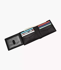 Derrick Leather RFID Bifold with Flip ID Wallet