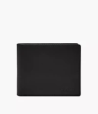 Derrick Leather RFID Bifold with Flip ID Wallet