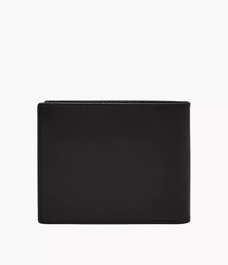 Derrick Leather RFID Large Coin Pocket Bifold Wallet