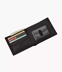 Derrick Leather RFID Large Coin Pocket Bifold Wallet