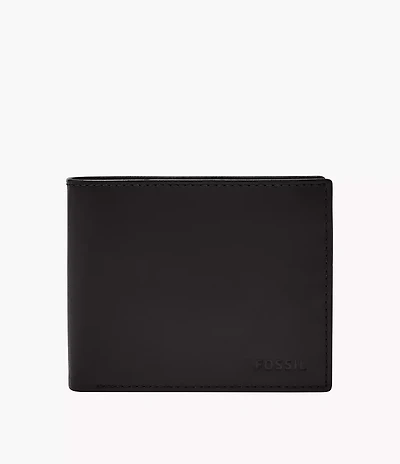 Derrick Leather RFID Large Coin Pocket Bifold Wallet