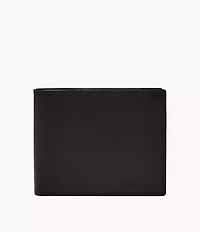 Derrick Leather RFID Large Coin Pocket Bifold Wallet