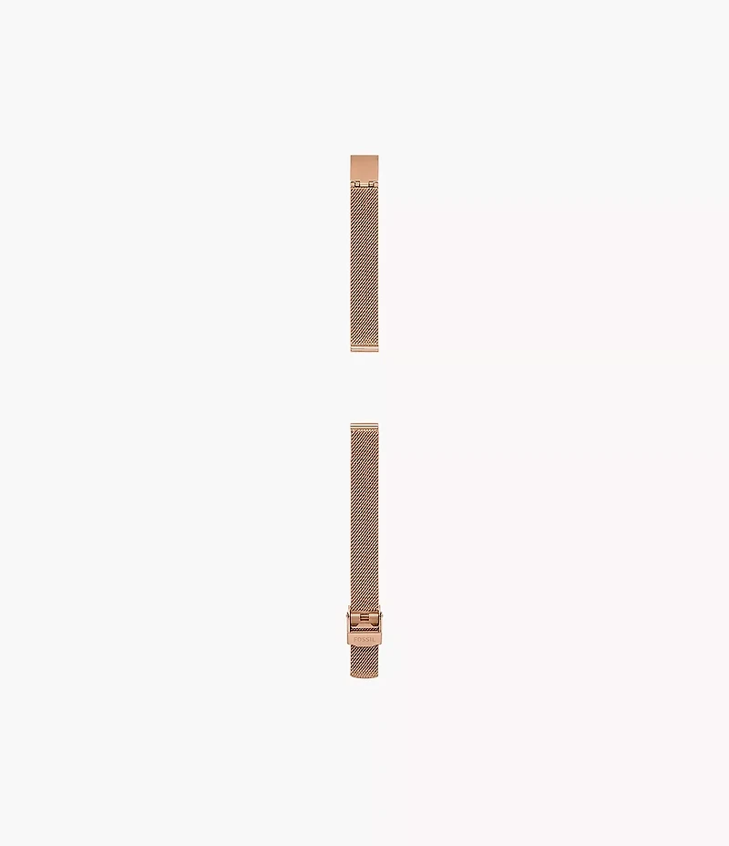 12mm Rose Gold-Tone Stainless Steel Mesh Bracelet