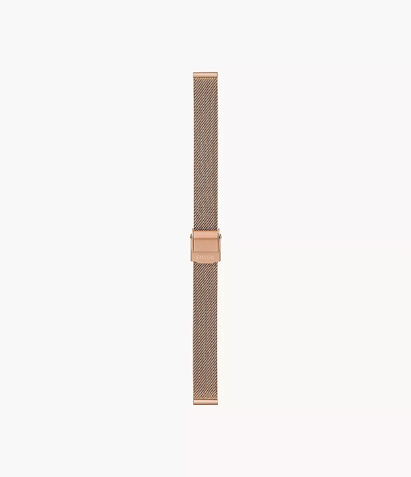12mm Rose Gold-Tone Stainless Steel Mesh Bracelet