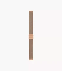 12mm Rose Gold-Tone Stainless Steel Mesh Bracelet
