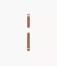 14mm Rose Gold-Tone Stainless Steel Mesh Bracelet