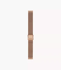 14mm Rose Gold-Tone Stainless Steel Mesh Bracelet