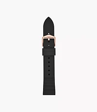 18mm Black Silicone Strap